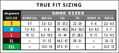 men's sock size chart