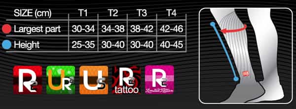 Compressport Arm Sleeves Size Chart