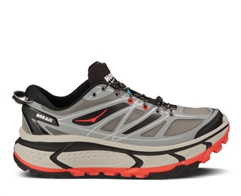 Men's Hoka MAFATE SPEED Trail Running Shoes - Grey / Black / Red ...
