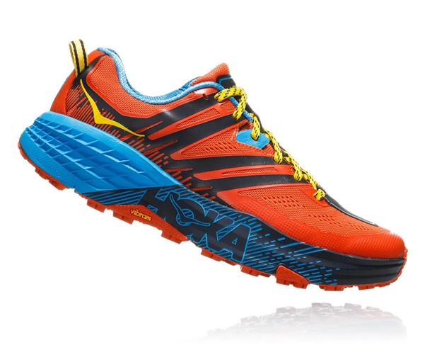 Men's Hoka SPEEDGOAT 3 Trail Running Shoes - Nasturtium / Spicy Orange ...