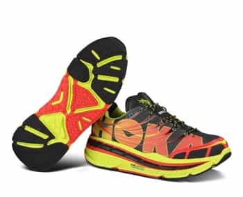 Men's Hoka STINSON TARMAC Shoes - Black / Citrus / Red | Ultramarathon ...